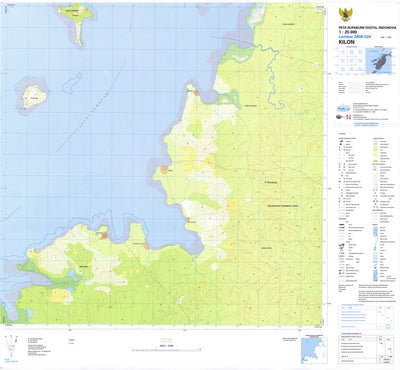 Badan Informasi Geospasial Kilon (2808-524) digital map