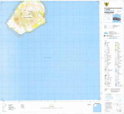 Badan Informasi Geospasial Konggang (2107-121) digital map