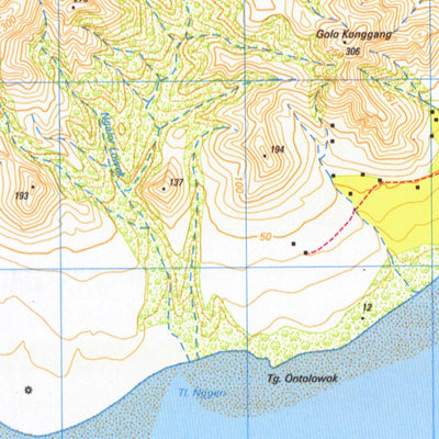 Badan Informasi Geospasial Konggang (2107-121) digital map