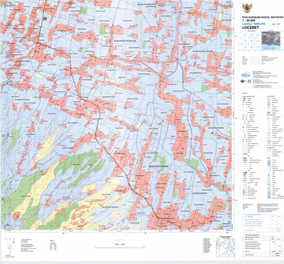 Badan Informasi Geospasial Loceret (1508-242) digital map