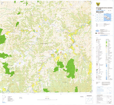 Badan Informasi Geospasial Malahar (2106-111) digital map