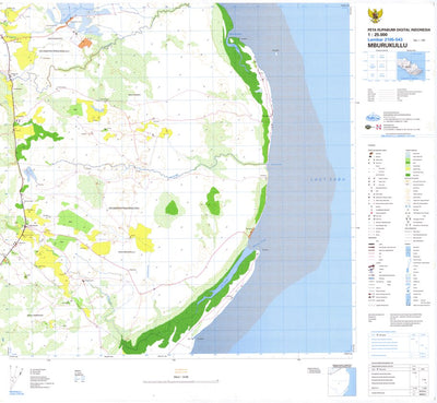 Badan Informasi Geospasial Mburukullu (2105-543) digital map