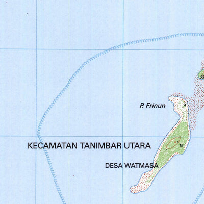 Badan Informasi Geospasial P. Frinun (2808-633) digital map