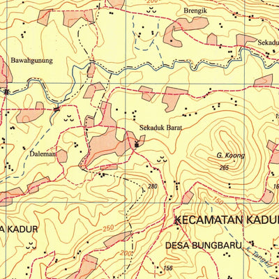 Badan Informasi Geospasial Pakong (1608-633) digital map