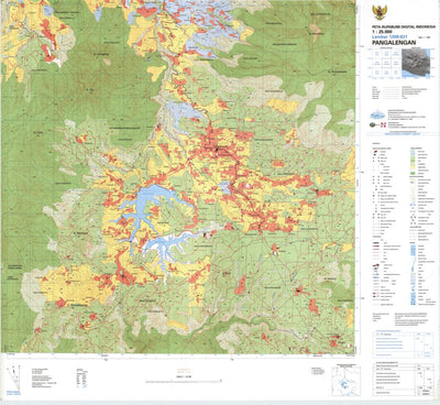 Badan Informasi Geospasial Pangalengan (1208-631) digital map