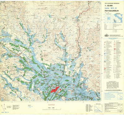 Badan Informasi Geospasial Payakumbuh (0815-43) digital map