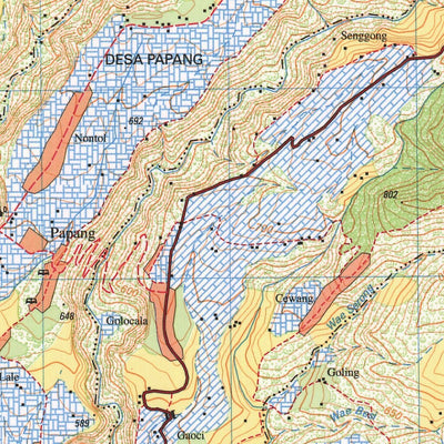 Badan Informasi Geospasial Ponggeok (2107-142) digital map