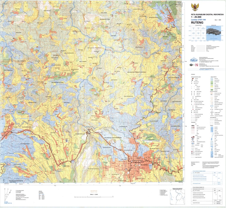 Ruteng (2107-144) Map by Badan Informasi Geospasial | Avenza Maps