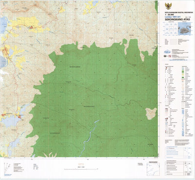 Badan Informasi Geospasial Sekongkang Atas (1807-321) digital map