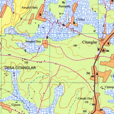 Badan Informasi Geospasial Surade (1208-413) digital map