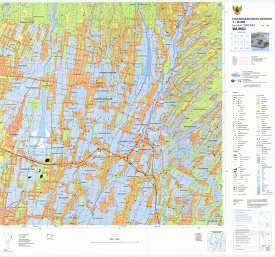 Badan Informasi Geospasial Wlingi (1507-643) digital map
