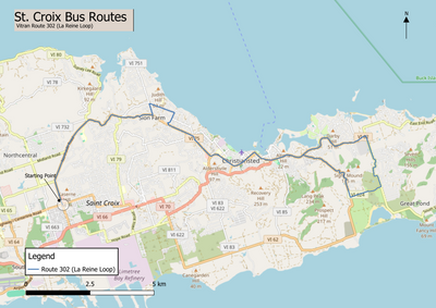 United States Virgin Islands: St. Croix Route Bus Route 302 (Connector) Preview 1