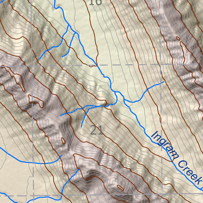 BarnwellGeospatial Turnagain Pass, North Kenai Peninsula, Alaska digital map