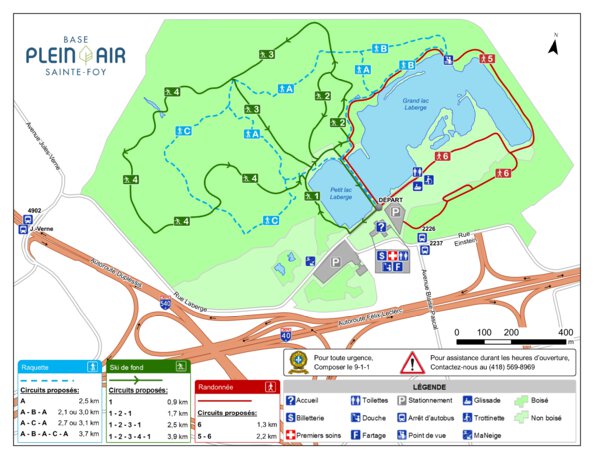 BPASF - Sentiers hiver Map by Base Plein Air Ste-Foy | Avenza Maps