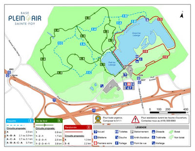 Base Plein Air Ste-Foy BPASF - Sentiers hiver digital map