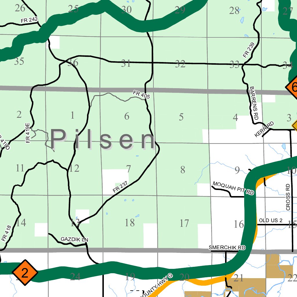 Off Highway Motorbike Trails Bayfield County, WI 2018 Map by
