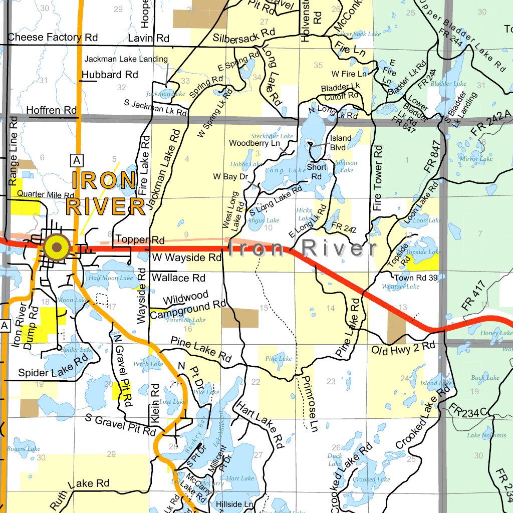 Road Network Bayfield County WI 2020 Map By Bayfield County Land   Bayfield County Land Records Road Network Bayfield County Wi 2020 Digital Map 35937930903708 