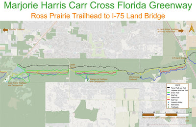Cross Florida Greenway Equestrian Trail Map (Ross Prairie Trailhead to I-75 Land Bridge) Preview 1