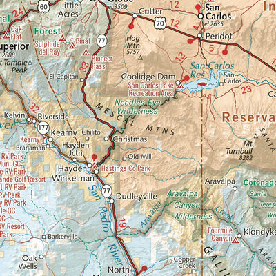 Benchmark Maps Arizona Recreation Map digital map