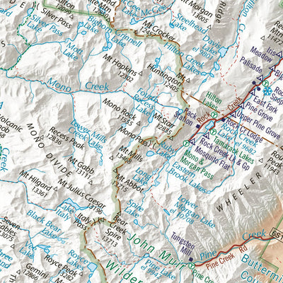 Benchmark Maps Highway 395 Map digital map