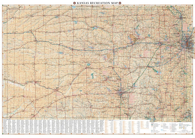 Benchmark Maps Kansas Recreation Map digital map