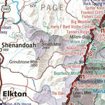 Benchmark Maps Shenandoah National Park Recreation Map digital map