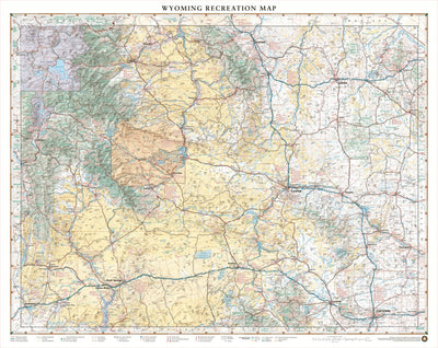 Benchmark Maps Wyoming Recreation Map digital map