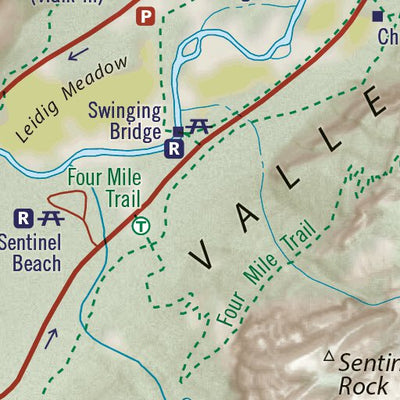 Benchmark Maps Yosemite Valley Map digital map