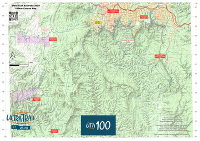 Bender Maps Ultra-Trail Australia 100km 2024 digital map