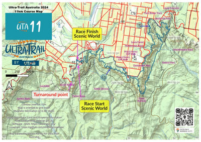 Bender Maps Ultra-Trail Australia 11km 2024 digital map