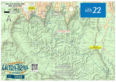 Bender Maps Ultra-Trail Australia 22km 2024 digital map