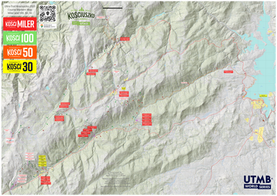 Ultra-Trail Kosciuszko 2025 Course Markers Map Preview 1