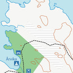 Bergen og Omland Friluftsråd Kart Årvikane friluftslivsområde digital map