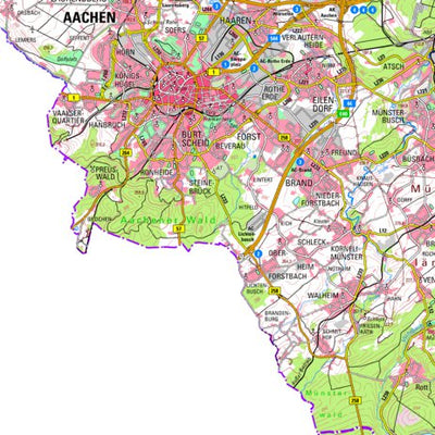 Bezirksregierung Köln Aachen (1:100,000) digital map