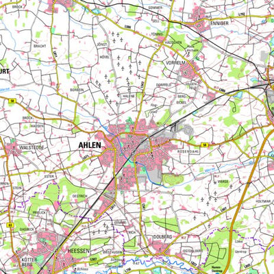 Bezirksregierung Köln Ahlen (1:100,000) digital map