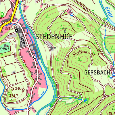 Bezirksregierung Köln Bad Berleburg 1 (1:25,000) digital map