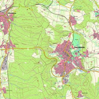 Bezirksregierung Köln Bad Driburg 1 (1:25,000) digital map