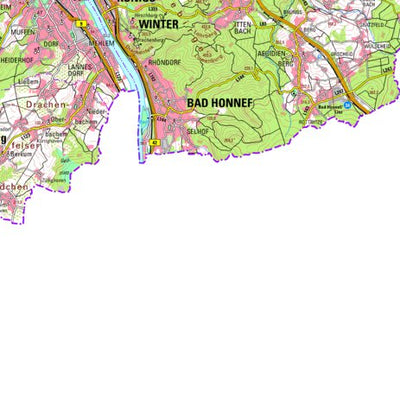 Bezirksregierung Köln Bad Honnef (1:100,000) digital map