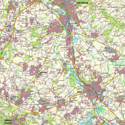 Bezirksregierung Köln Bad Salzuflen (1:50,000) digital map