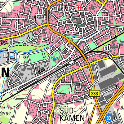 Bezirksregierung Köln Bergkamen (1:50,000) digital map