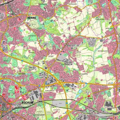 Bezirksregierung Köln Bochum 1 (1:25,000) digital map