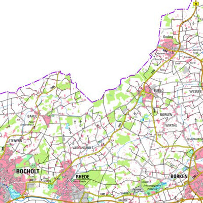 Bezirksregierung Köln Borken (1:100,000) digital map