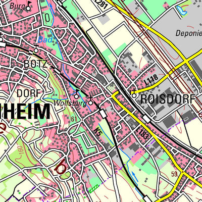 Bezirksregierung Köln Bornheim (1:50,000) digital map