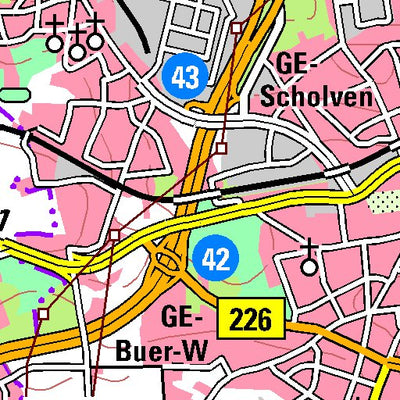 Bezirksregierung Köln Bottrop (1:100,000) digital map