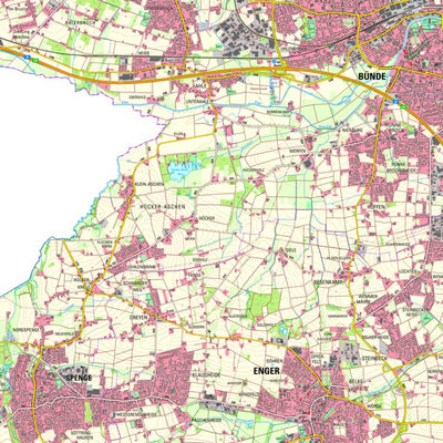 Bezirksregierung Köln Bünde (1:25,000) digital map