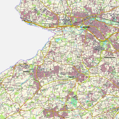 Bezirksregierung Köln Bünde (1:50,000) digital map