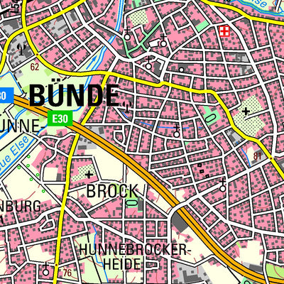 Bezirksregierung Köln Bünde (1:50,000) digital map