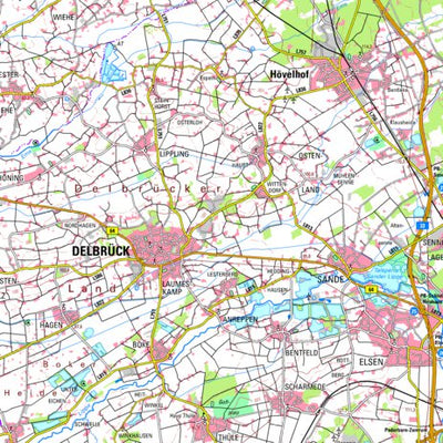 Bezirksregierung Köln Delbrück (1:100,000) digital map