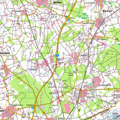 Bezirksregierung Köln Dorsten (1:100,000) digital map