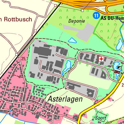 Bezirksregierung Köln Duisburg 1 (1:25,000) digital map